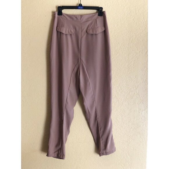 $150 Vertigo Women’s Solid Two-Pocket Pleated Cropped Pants Size M Trousers - Picture 8 of 8